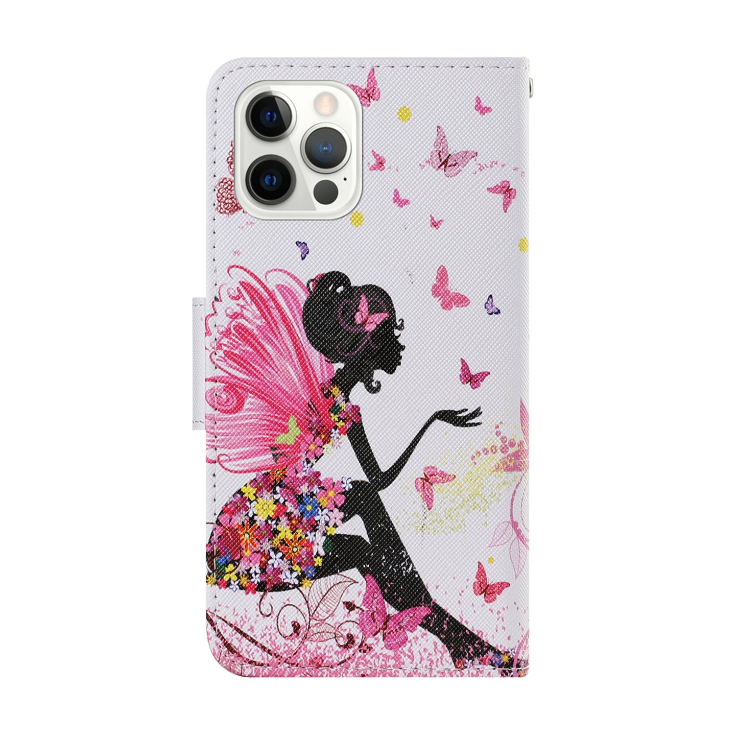 Pattern-Printing Card Slots Strap Leather Cell Case with Wallet and Stand for iPhone 13 Pro Max 6.7 inch