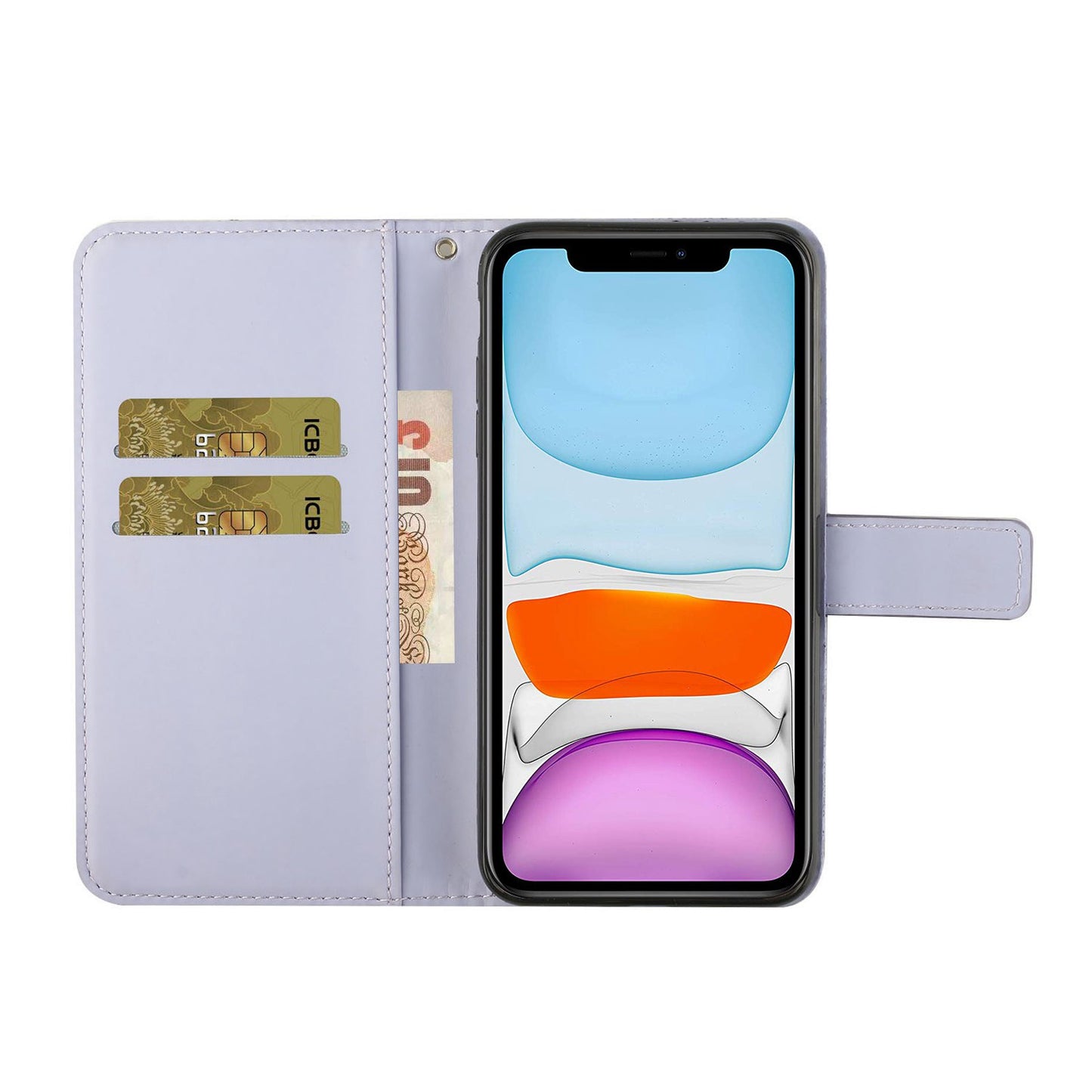Imprinted Flower Ethnic Style Wallet Stand Design Leather Protective Case for iPhone 13 Pro Max 6.7 inch