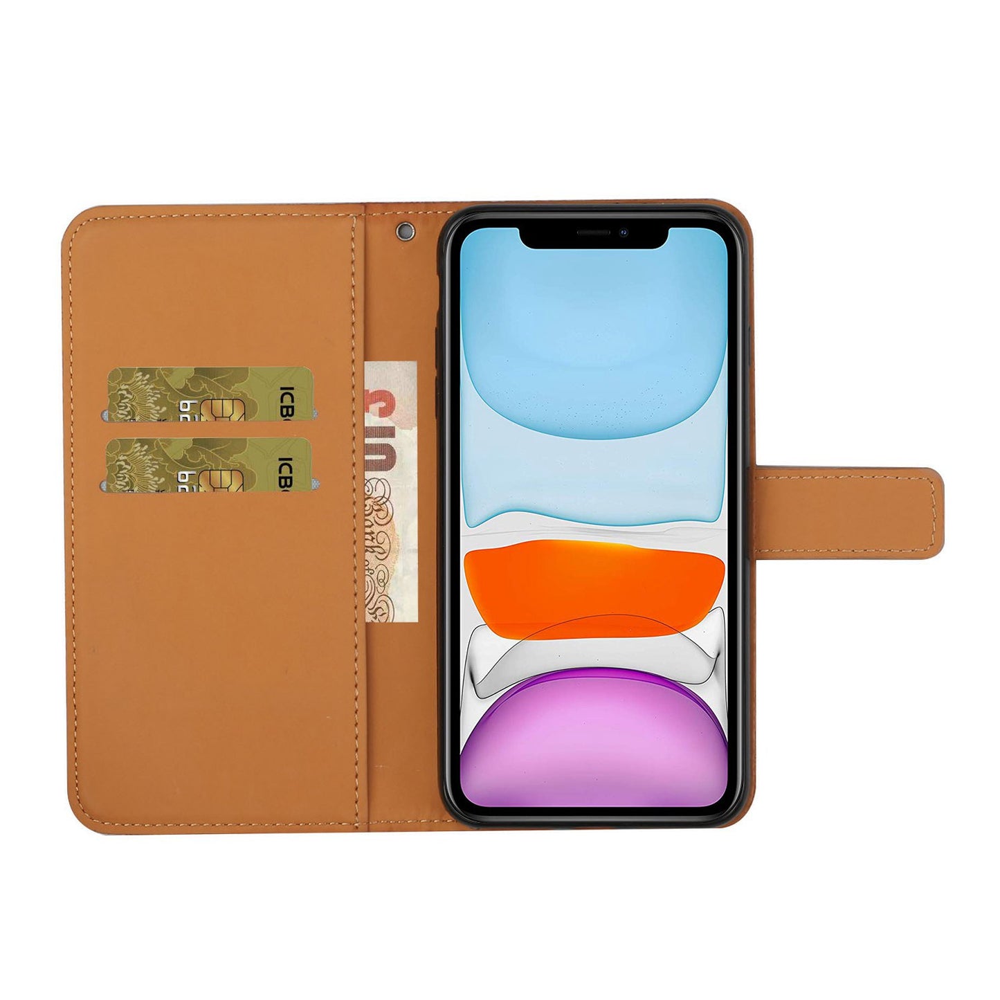 Ethnic Style Imprinted Flower Wallet Leather Case with Stand for iPhone 13 Pro 6.1 inch