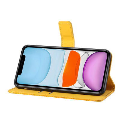 Ethnic Style Imprinted Flower Wallet Leather Case with Stand for iPhone 13 Pro 6.1 inch