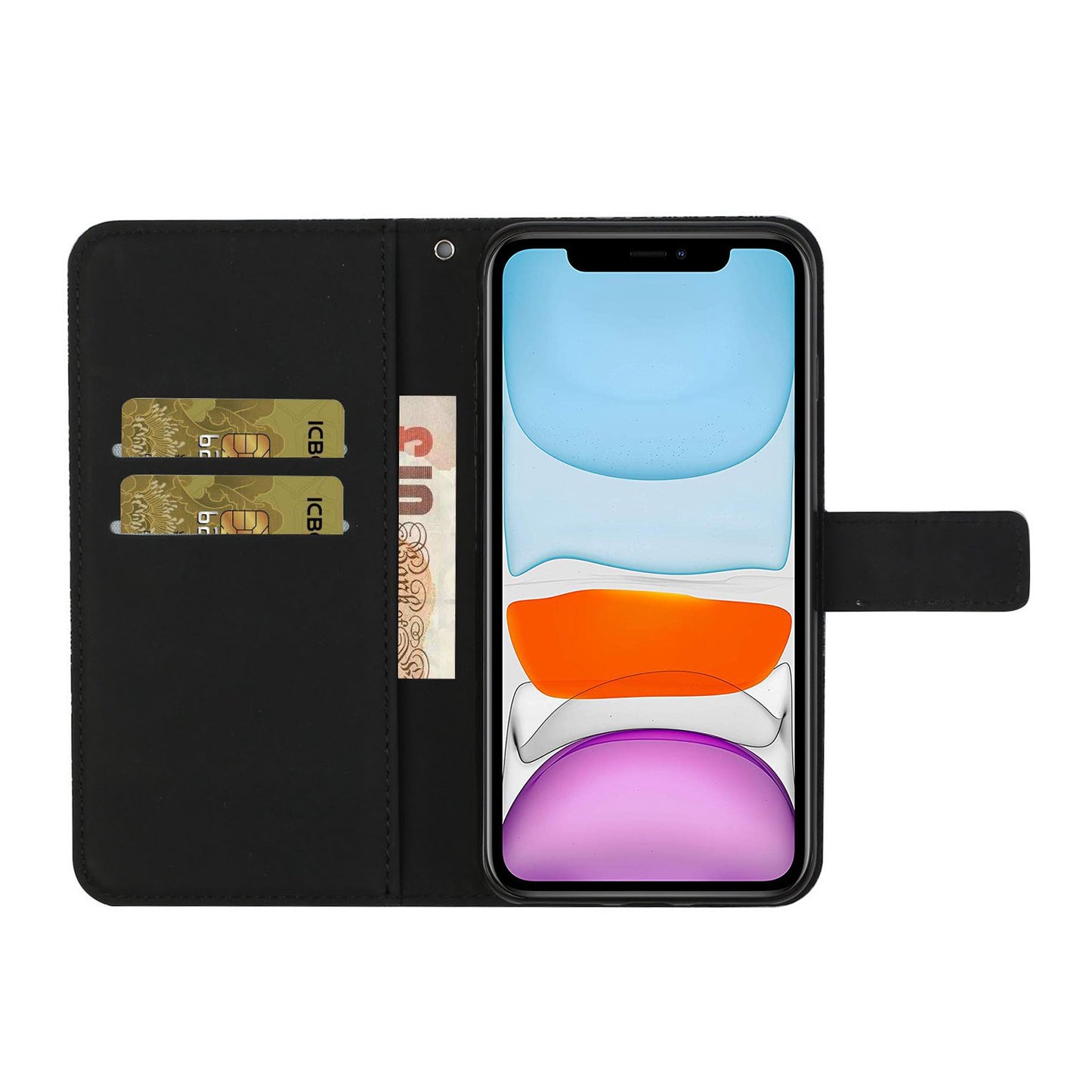Ethnic Style Imprinted Flower Wallet Leather Case with Stand for iPhone 13 Pro 6.1 inch