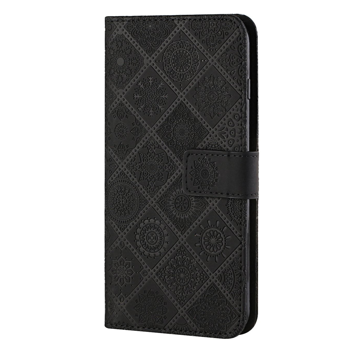 Ethnic Style Imprinted Flower Wallet Leather Case with Stand for iPhone 13 Pro 6.1 inch