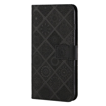 Ethnic Style Imprinted Flower Wallet Leather Case with Stand for iPhone 13 Pro 6.1 inch