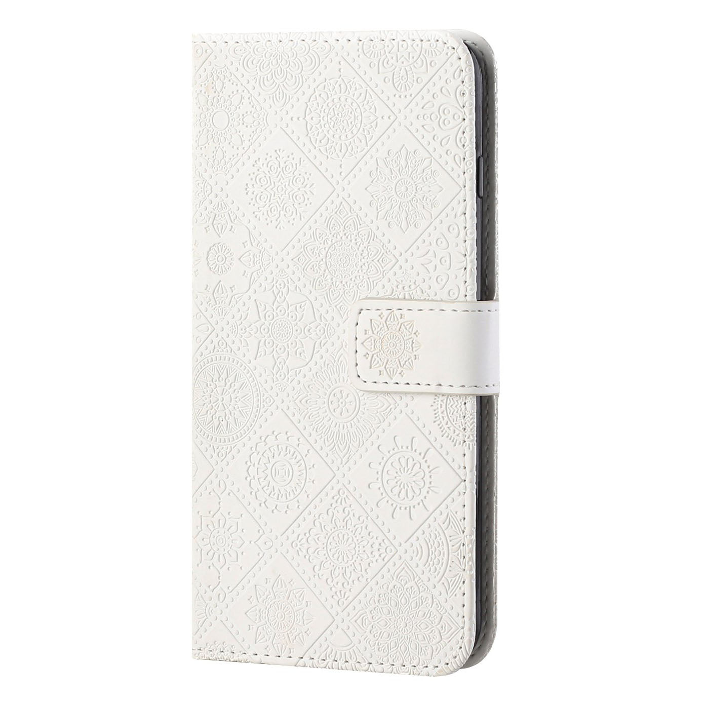 Ethnic Style Imprinted Flower Wallet Leather Case with Stand for iPhone 13 Pro 6.1 inch