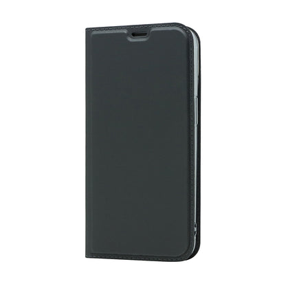 All-around Protection Auto-absorbed Fashion Solid Color Card Slot Shockproof Leather Phone Cover Case with Stand for iPhone 13 Pro 6.1 inch