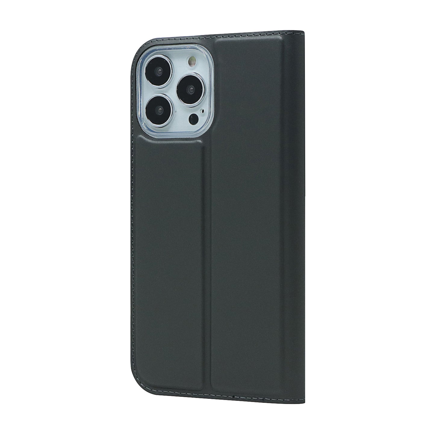 All-around Protection Auto-absorbed Fashion Solid Color Card Slot Shockproof Leather Phone Cover Case with Stand for iPhone 13 Pro 6.1 inch