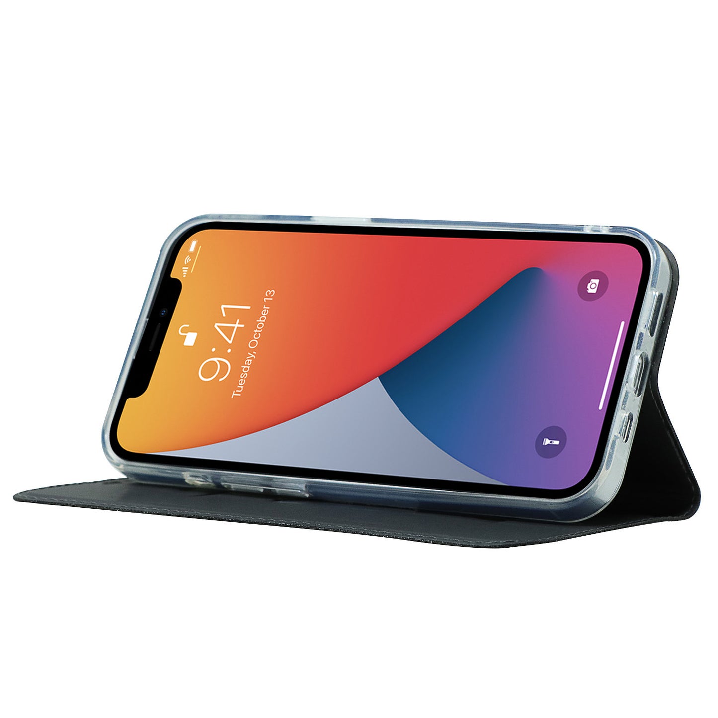 All-around Protection Auto-absorbed Fashion Solid Color Card Slot Shockproof Leather Phone Cover Case with Stand for iPhone 13 Pro 6.1 inch