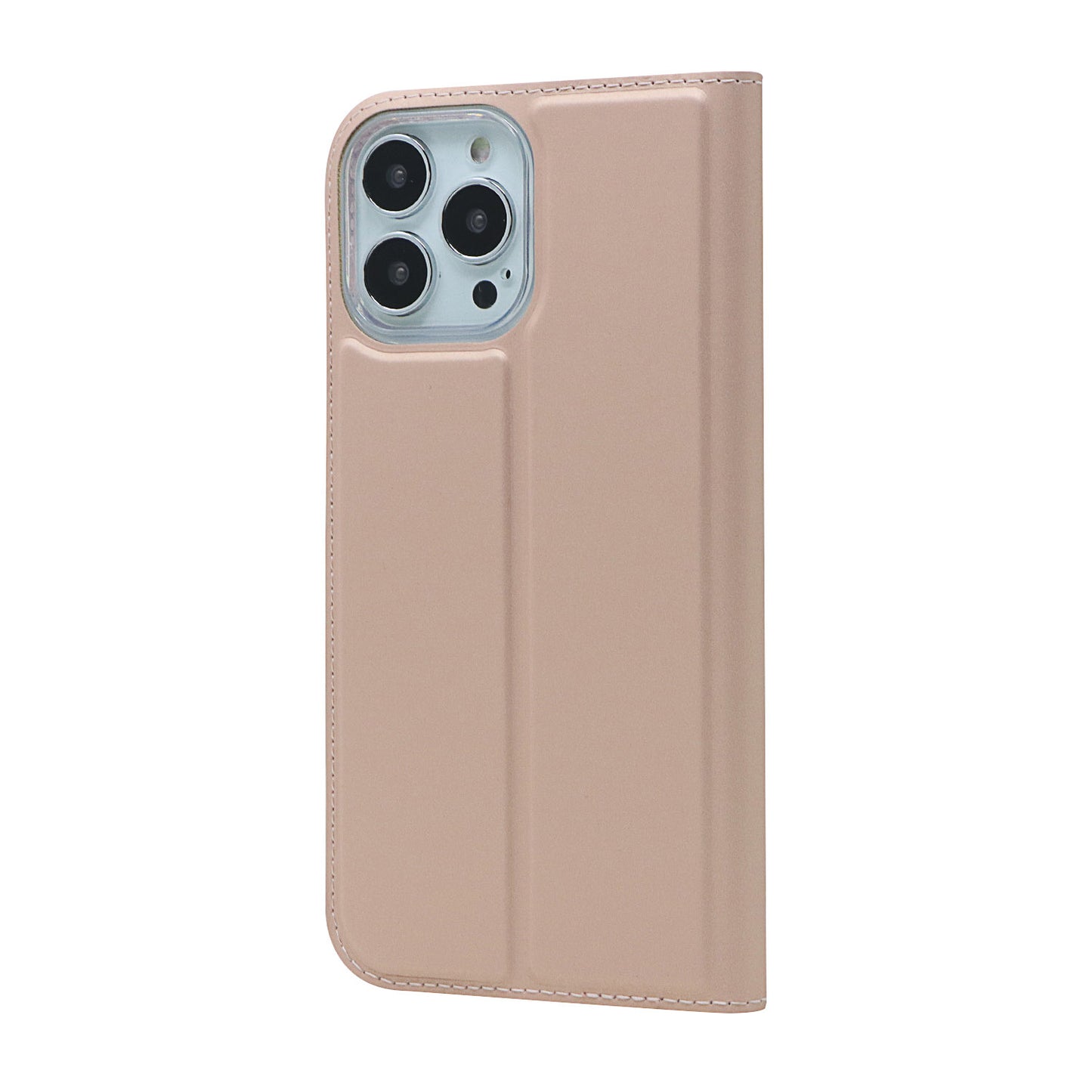 All-around Protection Auto-absorbed Fashion Solid Color Card Slot Shockproof Leather Phone Cover Case with Stand for iPhone 13 Pro 6.1 inch