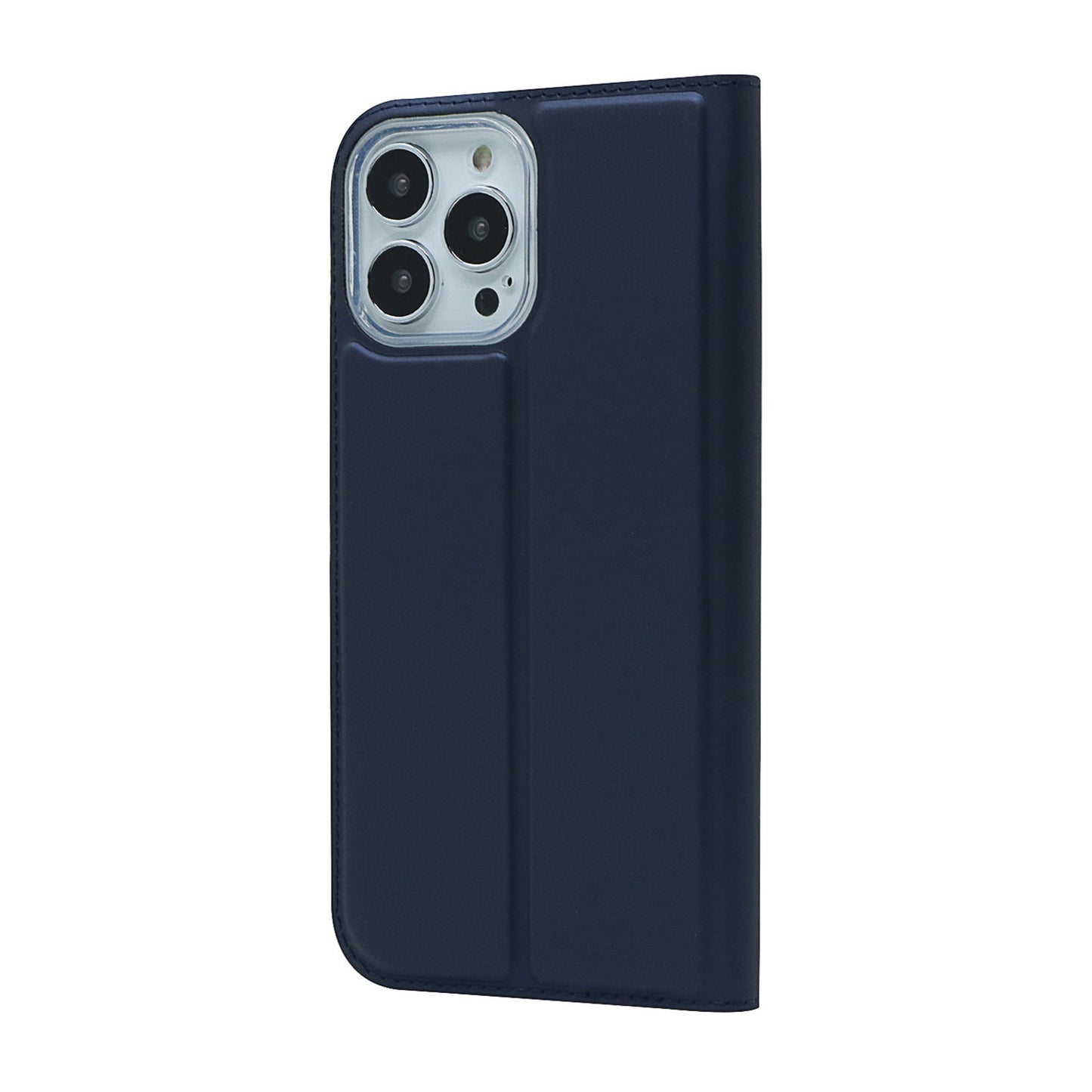 All-around Protection Auto-absorbed Fashion Solid Color Card Slot Shockproof Leather Phone Cover Case with Stand for iPhone 13 Pro 6.1 inch
