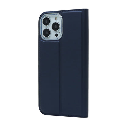 All-around Protection Auto-absorbed Fashion Solid Color Card Slot Shockproof Leather Phone Cover Case with Stand for iPhone 13 Pro 6.1 inch