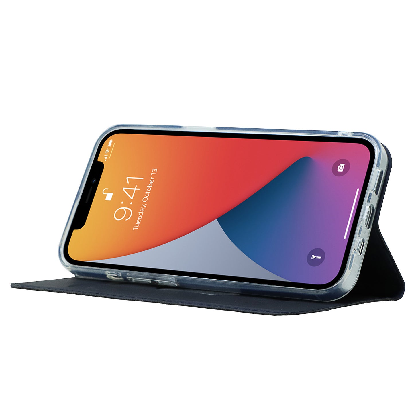 All-around Protection Auto-absorbed Fashion Solid Color Card Slot Shockproof Leather Phone Cover Case with Stand for iPhone 13 Pro 6.1 inch