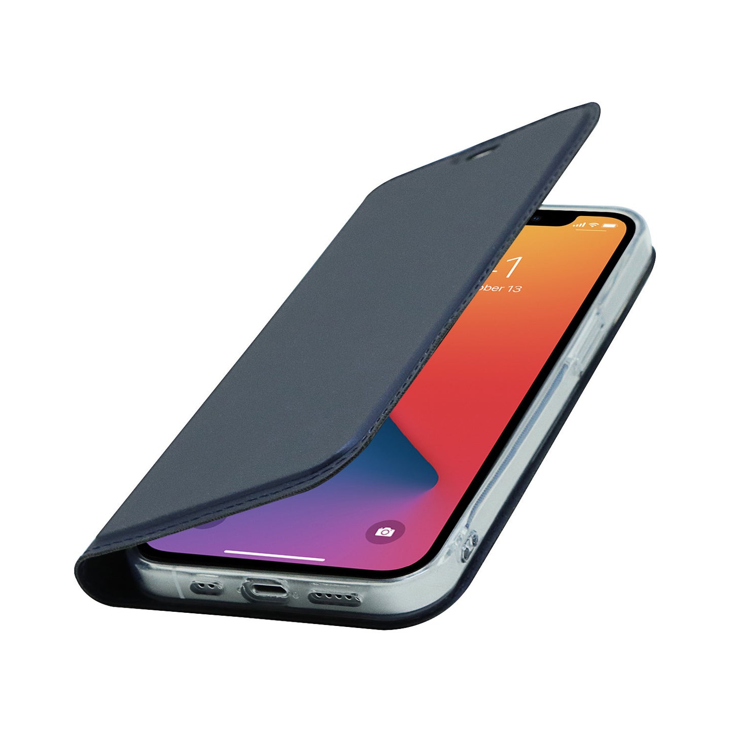 All-around Protection Auto-absorbed Fashion Solid Color Card Slot Shockproof Leather Phone Cover Case with Stand for iPhone 13 Pro 6.1 inch