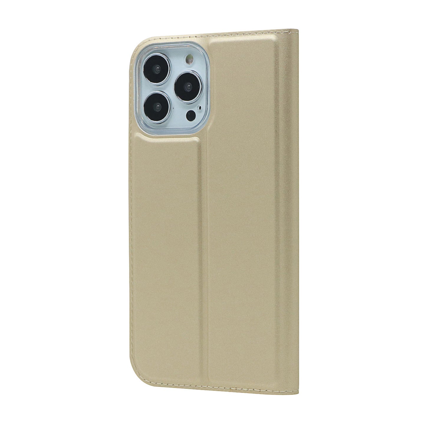 All-around Protection Auto-absorbed Fashion Solid Color Card Slot Shockproof Leather Phone Cover Case with Stand for iPhone 13 Pro 6.1 inch