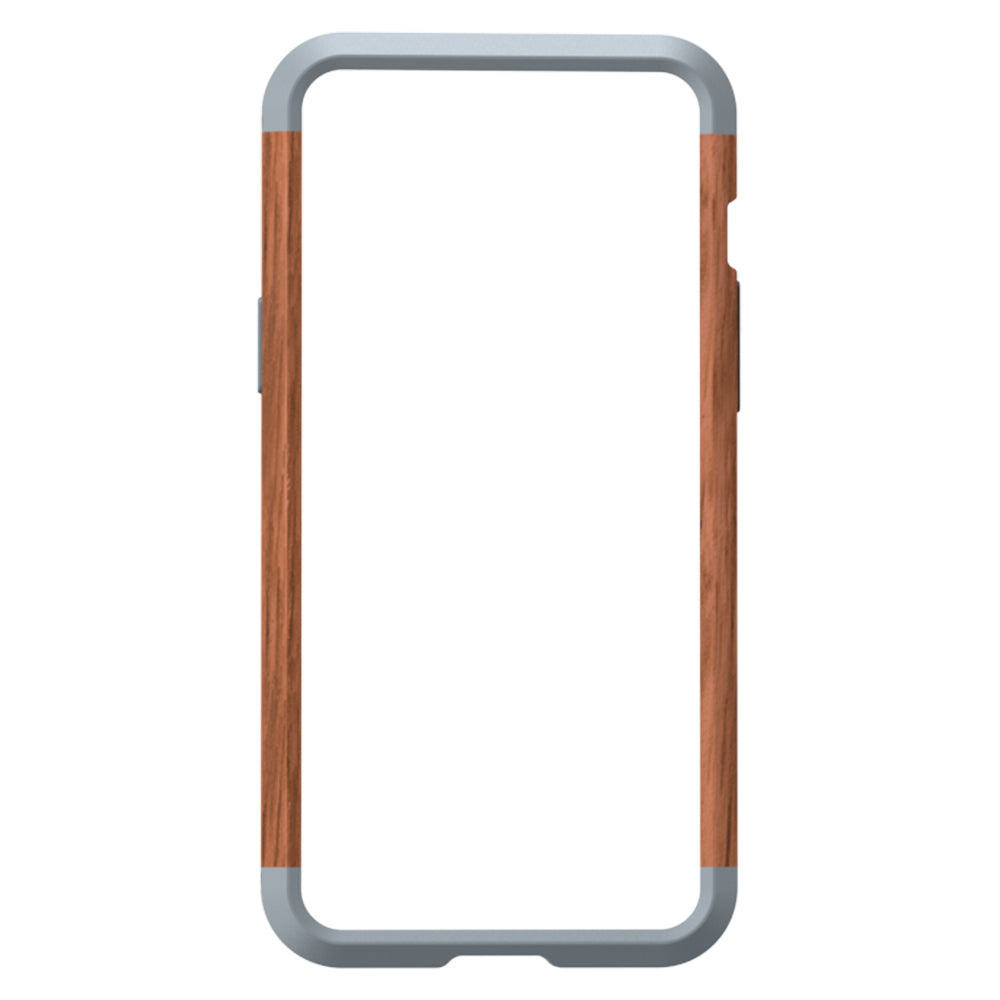 R-JUST Ultra Thin Hard Metal Aluminum Alloy Wooden Protect Bumper Frame Case for iPhone 13 Pro Max 6.7 inch