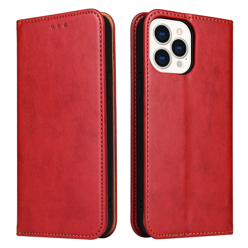 PU Leather Texture Wallet Card Slots Stand Design Phone Case for iPhone 13 Pro 6.1 inch