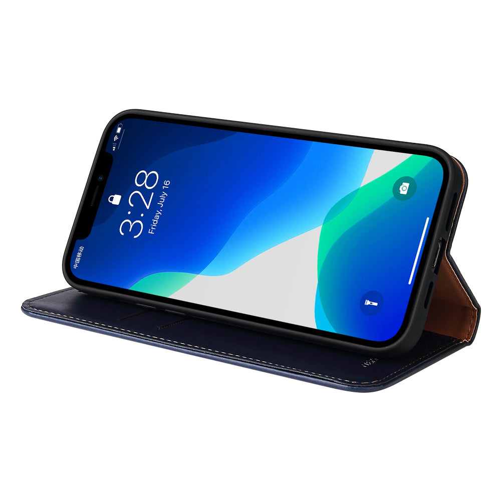 PU Leather Texture Full Protection Wallet Stand Design Phone Case for iPhone 13 Pro Max