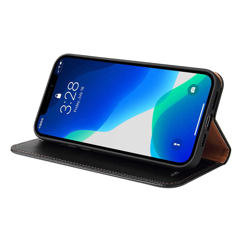 PU Leather Texture Full Protection Wallet Stand Design Phone Case for iPhone 13 Pro Max