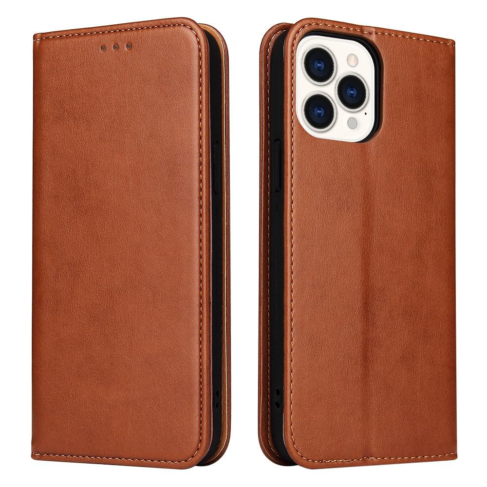 PU Leather Texture Full Protection Wallet Stand Design Phone Case for iPhone 13 Pro Max