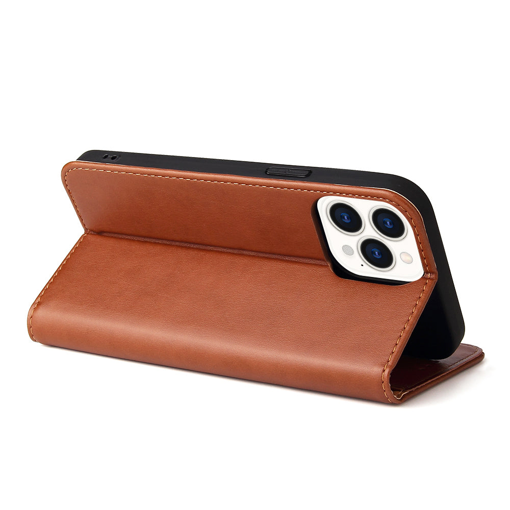 PU Leather Texture Full Protection Wallet Stand Design Phone Case for iPhone 13 Pro Max