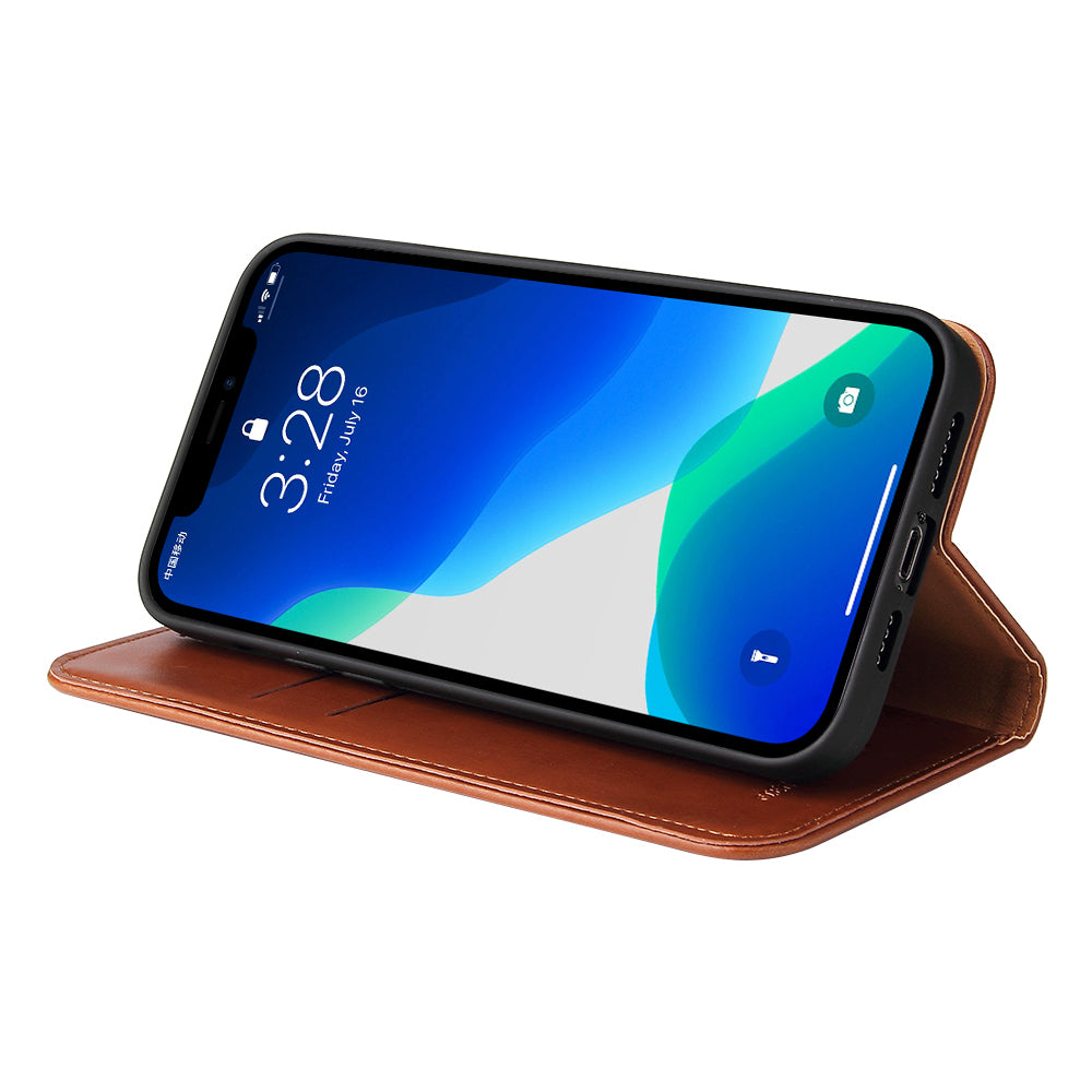 PU Leather Texture Full Protection Wallet Stand Design Phone Case for iPhone 13 Pro Max