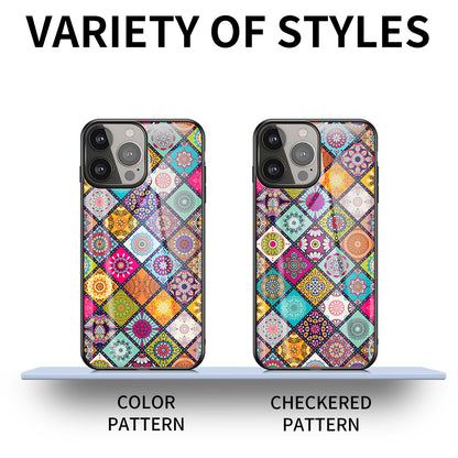 Shock-Absorbed Built-In Metal Sheet Phone Protector Glass Hybrid Case with Lanyard for iPhone 13 Pro 6.1 inch