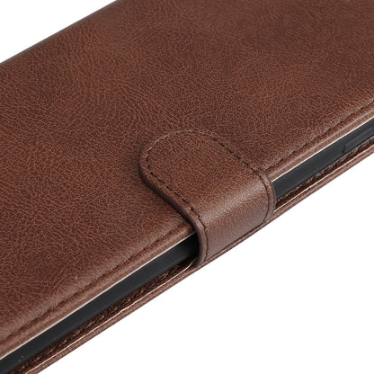 KT Leather Series-2 Solid Color PU Leather Phone Case Wallet Stand Shell with Strap for iPhone 13 Pro 6.1 inch