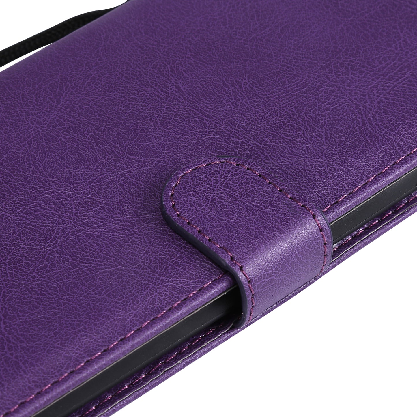 KT Leather Series-2 Solid Color PU Leather Phone Case Wallet Stand Shell with Strap for iPhone 13 Pro 6.1 inch