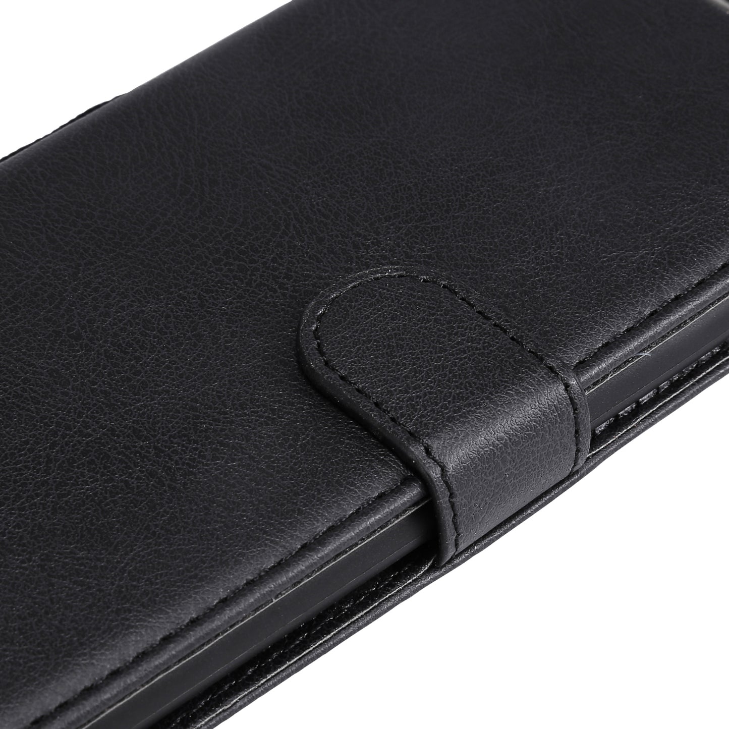 KT Leather Series-2 Solid Color PU Leather Phone Case Wallet Stand Shell with Strap for iPhone 13 Pro 6.1 inch