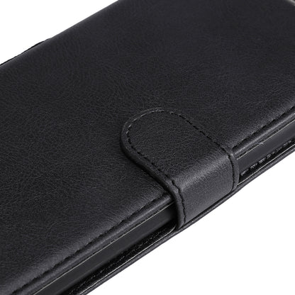 KT Leather Series-2 Solid Color PU Leather Phone Case Wallet Stand Shell with Strap for iPhone 13 Pro 6.1 inch