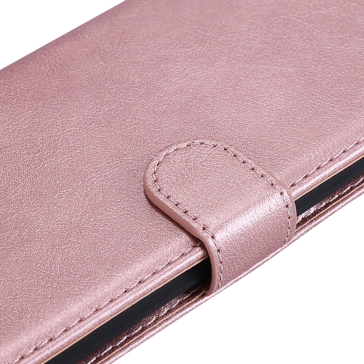 KT Leather Series-2 Solid Color PU Leather Phone Case Wallet Stand Shell with Strap for iPhone 13 Pro 6.1 inch