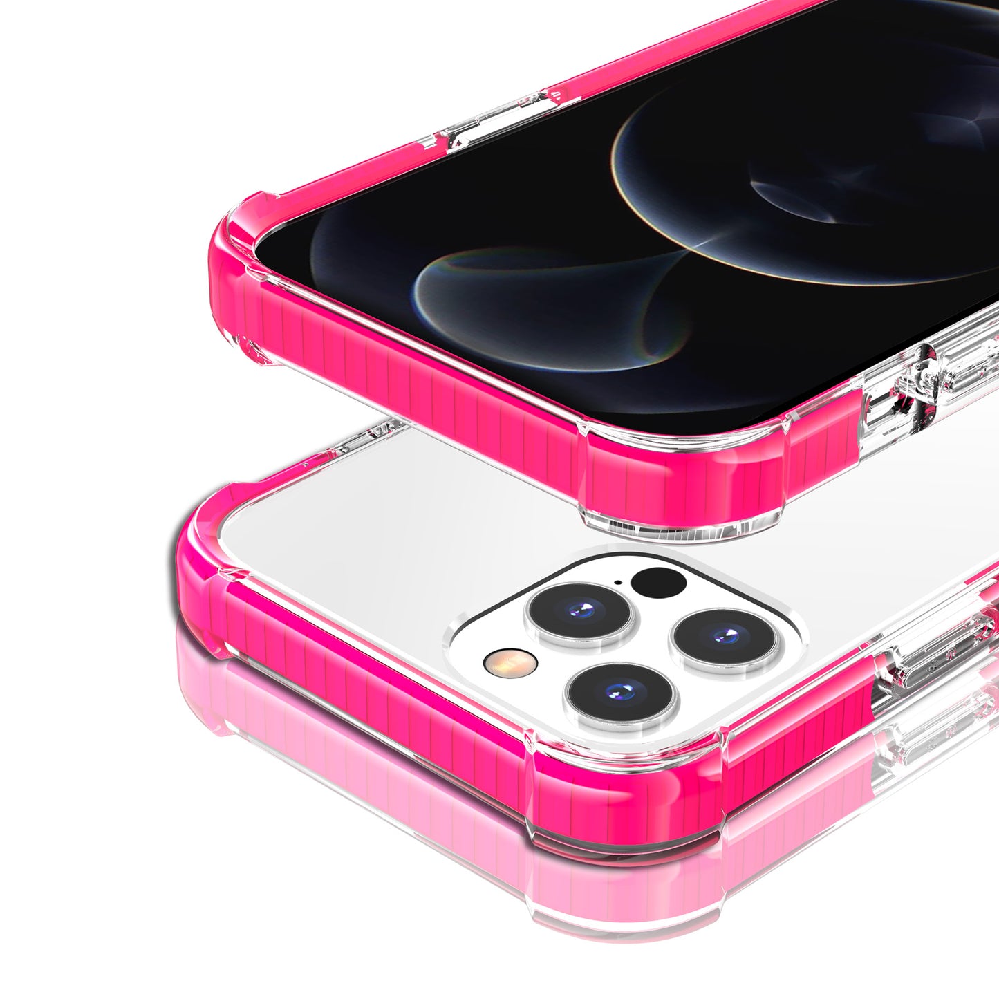 Transparent Acrylic Thickened Four Corners Clear Shockproof Phone Case for Apple iPhone 13 Pro 6.1 inch