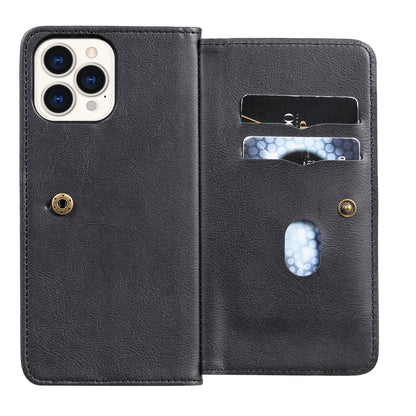KT Multi-functional Series-1 Multiple Card Slots Drop-Resistant Wallet Design Phone Cover Stand Shell for iPhone 13 Pro Max 6.7 inch