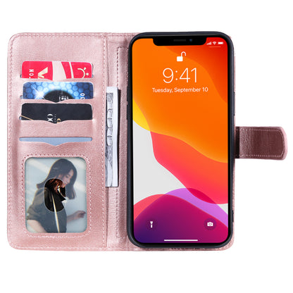 KT Multi-functional Series-1 Multiple Card Slots Drop-Resistant Wallet Design Phone Cover Stand Shell for iPhone 13 Pro Max 6.7 inch