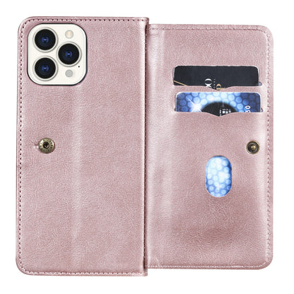 KT Multi-functional Series-1 Multiple Card Slots Drop-Resistant Wallet Design Phone Cover Stand Shell for iPhone 13 Pro Max 6.7 inch