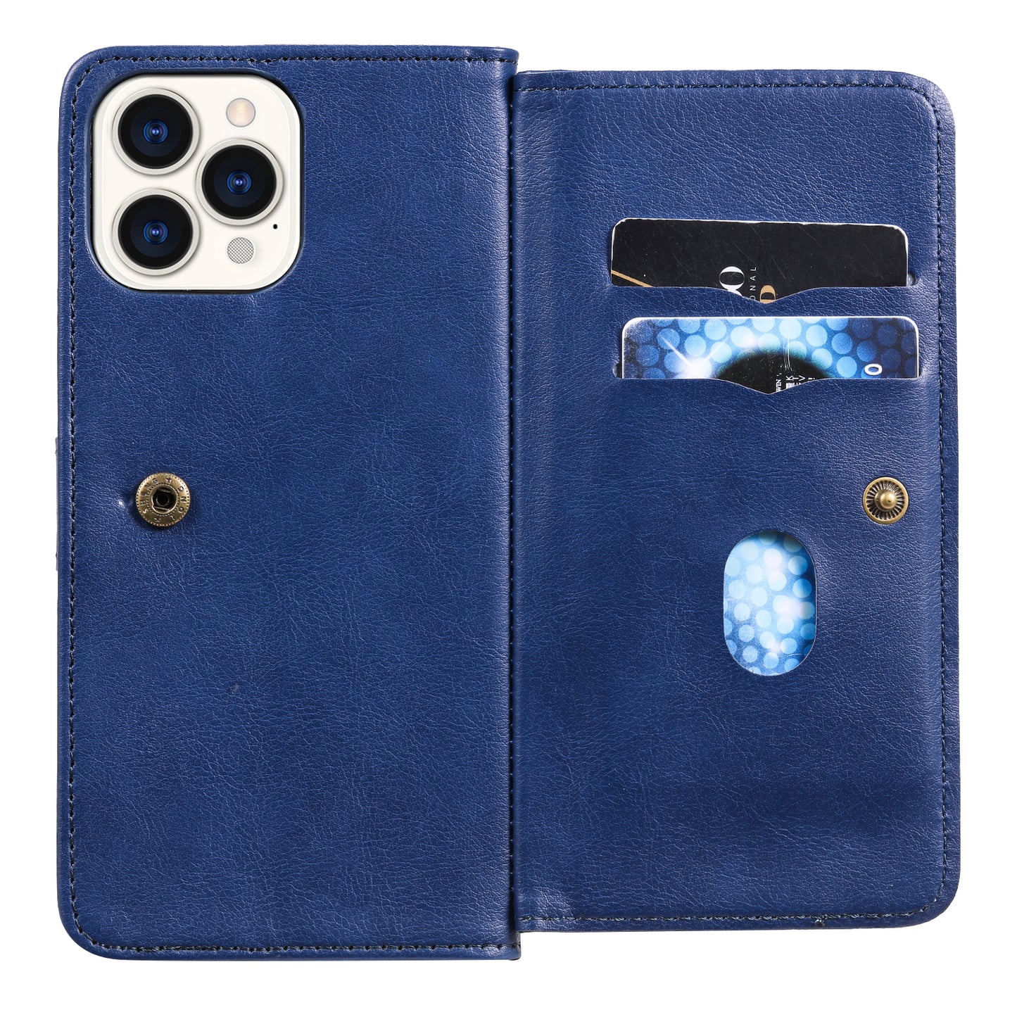 KT Multi-functional Series-1 Multiple Card Slots Drop-Resistant Wallet Design Phone Cover Stand Shell for iPhone 13 Pro Max 6.7 inch