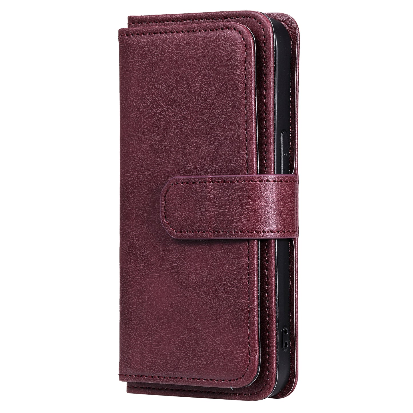 For iPhone 13 Pro 6.1 inch KT Multi-functional Series-1 Large Capacity Phone Cover Stand Shell with Multiple Card Slots Wallet Design