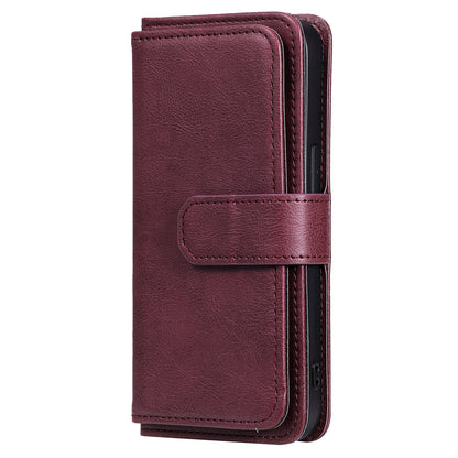 For iPhone 13 Pro 6.1 inch KT Multi-functional Series-1 Large Capacity Phone Cover Stand Shell with Multiple Card Slots Wallet Design