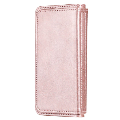For iPhone 13 Pro 6.1 inch KT Multi-functional Series-1 Large Capacity Phone Cover Stand Shell with Multiple Card Slots Wallet Design