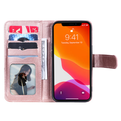 For iPhone 13 Pro 6.1 inch KT Multi-functional Series-1 Large Capacity Phone Cover Stand Shell with Multiple Card Slots Wallet Design