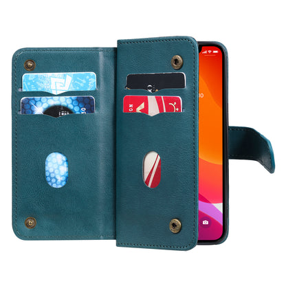 For iPhone 13 Pro 6.1 inch KT Multi-functional Series-1 Large Capacity Phone Cover Stand Shell with Multiple Card Slots Wallet Design