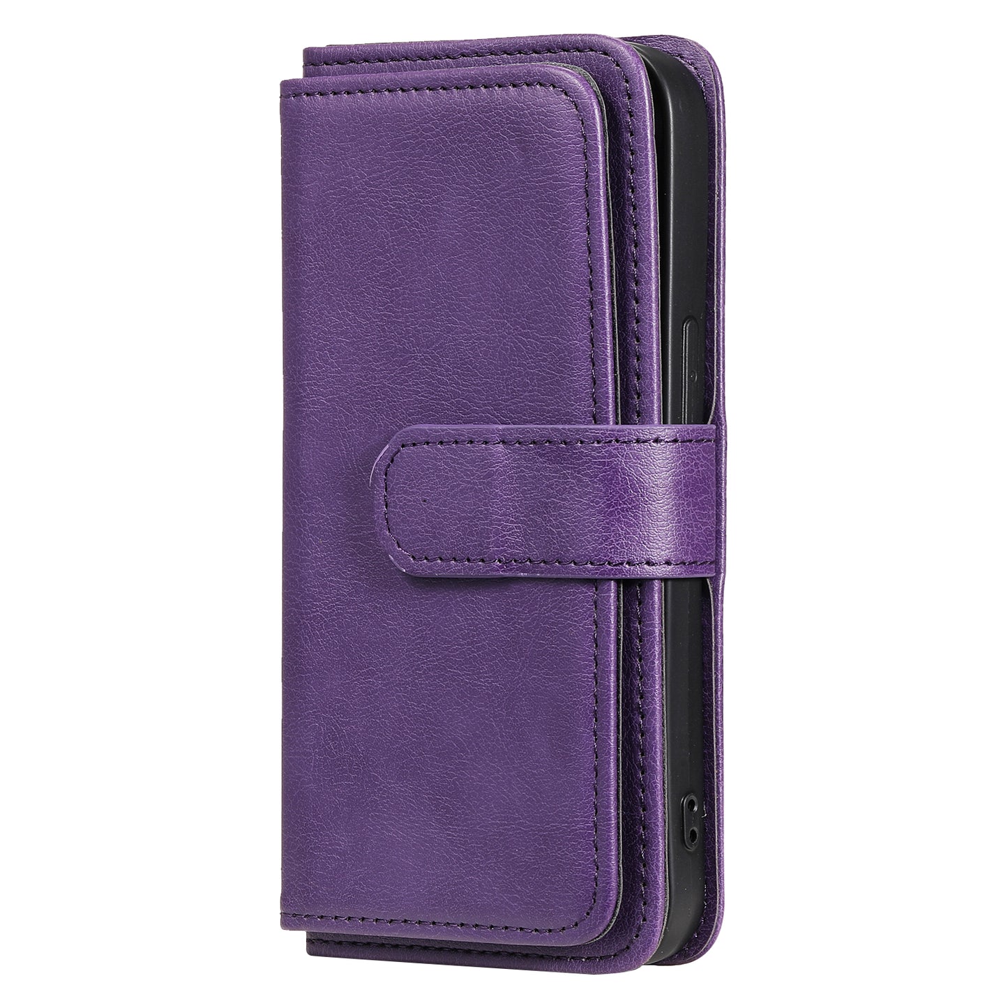 For iPhone 13 Pro 6.1 inch KT Multi-functional Series-1 Large Capacity Phone Cover Stand Shell with Multiple Card Slots Wallet Design