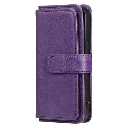 For iPhone 13 Pro 6.1 inch KT Multi-functional Series-1 Large Capacity Phone Cover Stand Shell with Multiple Card Slots Wallet Design