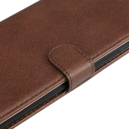 KT Leather Series-2 Magnetic Clasp Wallet Design Leather Stand Phone Casing with Handy Strap for iPhone 13 Pro Max 6.7 inch