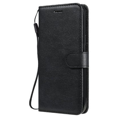 KT Leather Series-2 Magnetic Clasp Wallet Design Leather Stand Phone Casing with Handy Strap for iPhone 13 Pro Max 6.7 inch