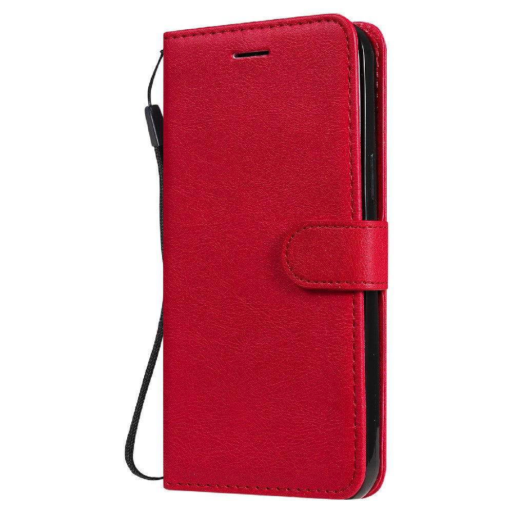 KT Leather Series-2 Magnetic Clasp Wallet Design Leather Stand Phone Casing with Handy Strap for iPhone 13 Pro Max 6.7 inch