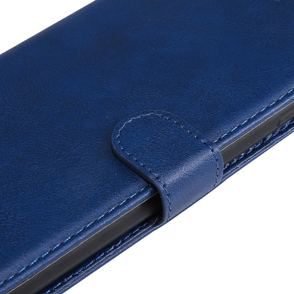 KT Leather Series-2 Magnetic Clasp Wallet Design Leather Stand Phone Casing with Handy Strap for iPhone 13 Pro Max 6.7 inch