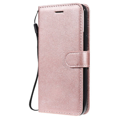 KT Leather Series-2 Magnetic Clasp Wallet Design Leather Stand Phone Casing with Handy Strap for iPhone 13 Pro Max 6.7 inch