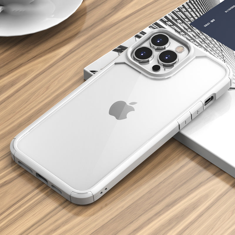IPAKY Royal Series Acrylic + TPU Hybrid Clear Back Double Layer Protection Phone Shell for iPhone 13 Pro Max 6.7 inch