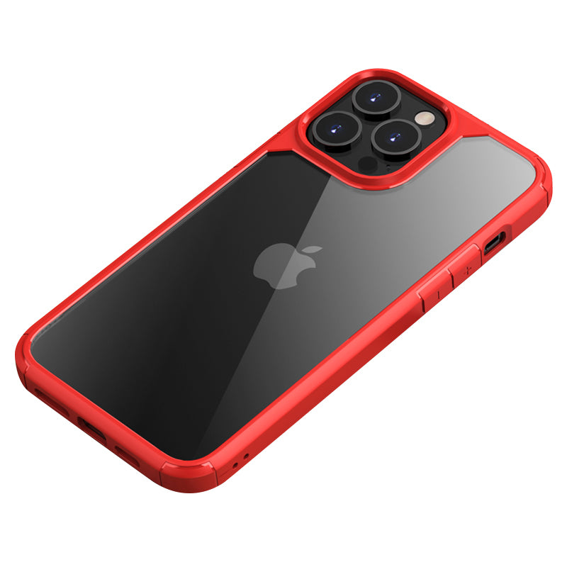 IPAKY Royal Series Acrylic + TPU Hybrid Clear Back Double Layer Protection Phone Shell for iPhone 13 Pro Max 6.7 inch