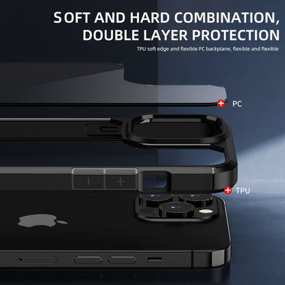 IPAKY Royal Series Acrylic + TPU Hybrid Clear Back Double Layer Protection Phone Shell for iPhone 13 Pro Max 6.7 inch